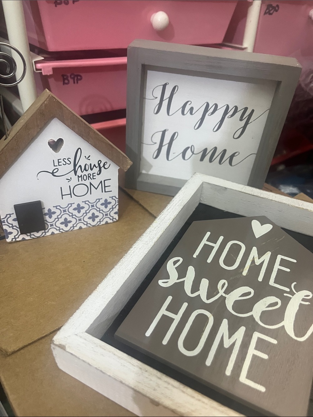Neutral Home Sweet Home Decorative Table Wall Sign - Home Accents Wooden 628